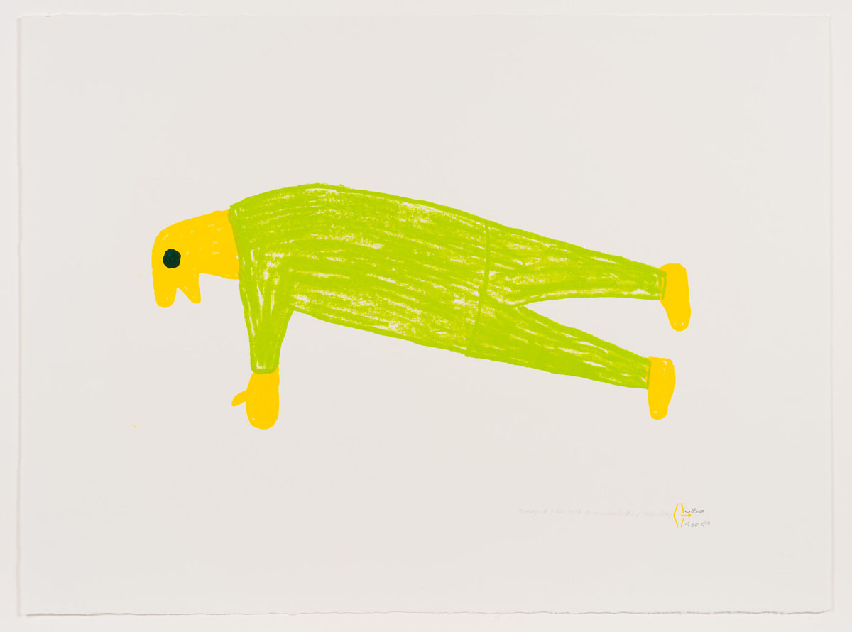 Luke Anguhadluq, Angaguk, 1978, serigraph, 23.2 x 51 cm. The Mendel Art Gallery Collection at Remai Modern. Acquired 1980.